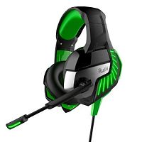 Гарнитура Smartbuy RUSH CRUISER, черн/зелен, игровая, LED-подсветка, динамики 50мм, гибкий микрофон (1/20) (SBHG-9200)