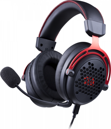 Гарнитура проводная игровая REDRAGON Diomedes USB, звук 7.1, легкий, черные (1/10) (71126)