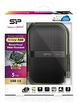 Внешний HDD  Siliсon Power  5 TB  A60 Armor, чёрный/зелёный, 2.5", USB 3.0 (SP050TBPHDA60S3K)