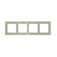 Рамка SMARTBUY 4-местная стекло коричневая "Нептун" (SBE-05br-Glass-FR-4) (1/100)