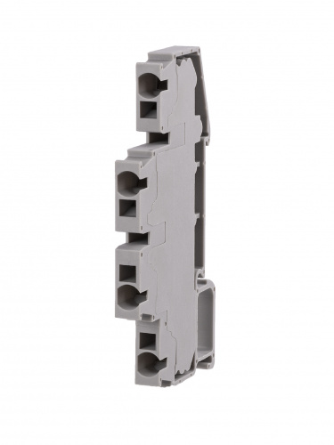 Зажим клеммный безвинтовой ЗКБ быстрого зажима двухуровневый 4 мм2 32А серый (Ph-C PTTB 4) TDM (10/320) (SQ0822-0167) фото 4