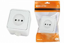 Розетка 2П OУ IP44 10А белая "Орель" TDM (SQ1802-0004)