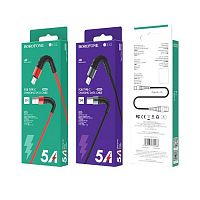 Кабель USB - Type-C Borofone BX32 Munificent, 1.0м, круглый, 3A, нейлон, в переплёте, цвет: чёрный (1/360) (6931474710451)