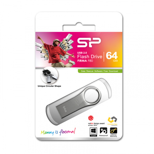 Флеш-накопитель USB  64GB  Silicon Power  Firma F80  металл (SP064GBUF2F80V1S) фото 11