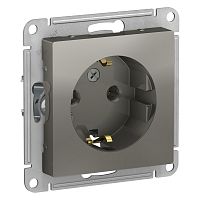 Механизм розетки 1-м С/У ATLASDESIGN 16А IP20 с заземл. сталь Systeme Electric ATN000943 (1/5/20)