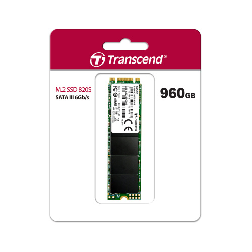 Внутренний SSD  Transcend  960GB  MTS820, SATA-III R/W - 560/520 MB/s, (M.2), 2280, 3D NAND (TS960GMTS820S)
