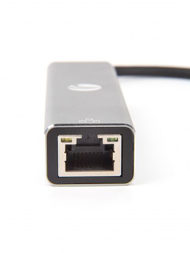 Концентратор-USB (хаб) USB 3.1 Type-C(M)--> RJ-45+3*USB 3.0(f) алюминиевый корпус VCOM <DH311A> (1/150) фото 3