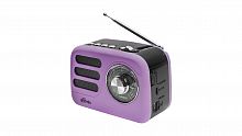 Радиоприемник трёхдиапазонный RITMIX RPR-033 LAVENDER, Bluetooth v.5.3, USB флэш/microSD, MP3, вход USB Type-C, лавандовый(1/30) (80004178)