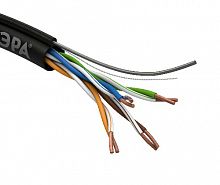 Кабель ЭРА витая пара U/UTP Cat5e 4x2x24 AWG CU PE + ТРОС OUTDOOR 305 м (1/18) (Б0044432)