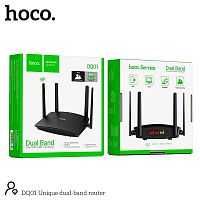 Роутер HOCO DQ01 Unique, 2 LAN-порта 100 Мбит/с, 1 WAN-порт 100 Мбит/с, 2,4 ГГц: до 300 Мбит/с, 5 ГГц: до 867 Мбит/с, цвет: чёрный (1/40) (6942007606318)