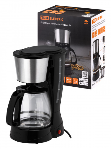 Кофеварка капельная TDM «Гефест 2», 800 Вт, объем 1,5 л, съемный фильтр, поддержание температуры, (1/6) (SQ4014-0002)