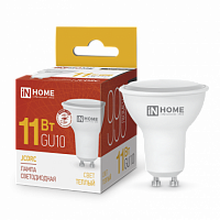Лампа светодиодная IN HOME JCDRC-VC 11Вт 230В GU10 3000К 990Лм (10/100) (4690612023465)