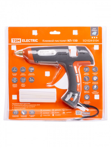 Пистолет клеевой КП-150, 11,3 мм, подставка, терморегулятор, шнур 1,5 м, 150 Вт, Т=220 С "Алмаз" TDM (1/1/30) (SQ1024-0104) фото 2 Пистолет клеевой КП-150, 11,3 мм, подставка, терморегулятор, шнур 1,5 м, 150 Вт, Т=220 С "Алмаз" TDM (1/1/30) (SQ1024-0104) фото 2