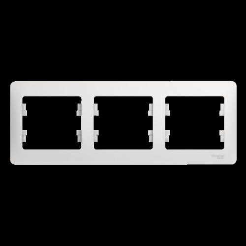 Рамка 3-м GLOSSA горизонт. бел. Systeme Electric GSL000103 (1/15/90)