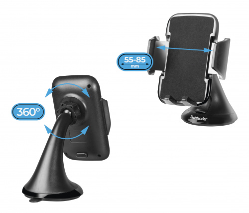 Держатель DEFENDER CH-113, черный, 55-85 мм, на стекло (1/60) (29113) фото 11