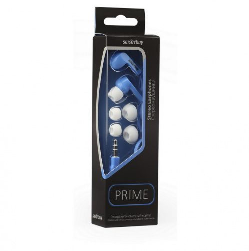 Наушники Smartbuy SBE-140 PRIME, синие, вакуумные, шнур 1,2 м. (1/40)
