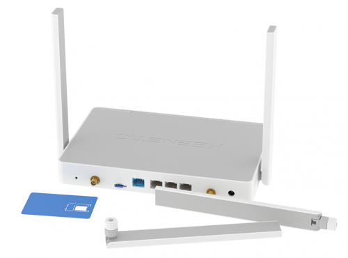 Mesh-роутер KEENETIC Hero 4G+ (KN-2311) AX1800 10/100/1000BASE-TX/4G cat.6, белый (1/8) фото 2