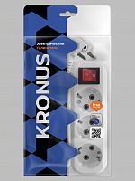 Удлинитель КRONUS 3 гнезда 7 метров 16А/3,5 кВт с выключателем и заземлением ПВС 3х1,0 (GS-16-3-7) (1/25) (KRS-04-0009)