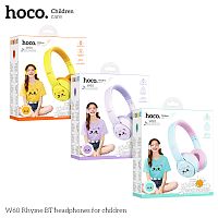 Наушники полноразмерные HOCO W60 Rhyme, bluetooth 5.4, AUX, 250mAh, цвет: жёлтый (1/30) (6942007638555)