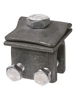 Держатель фальцевый стальной зажим с 2-х болтовым креплением для прута Ø6-10 мм, гор. цинк. TDM (1/80) (SQ2402-3282)