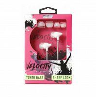 Внутриканальные наушники Smartbuy VELOCITY, 10мм, сменные амбушюры, L-штекер, белые(SBE-502) (1/36)