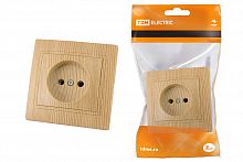 Розетка скрытая установка, 2П 10А 250В "ЭКО" (сосна) "Таймыр" (1/200) TDM (SQ1814-0211)