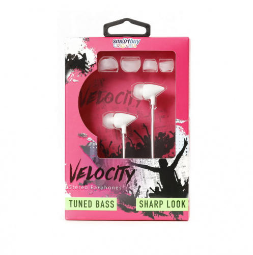 Внутриканальные наушники Smartbuy VELOCITY, 10мм, сменные амбушюры, L-штекер, белые(SBE-502) (1/36) Внутриканальные наушники Smartbuy VELOCITY, 10мм, сменные амбушюры, L-штекер, белые(SBE-502) (1/36)