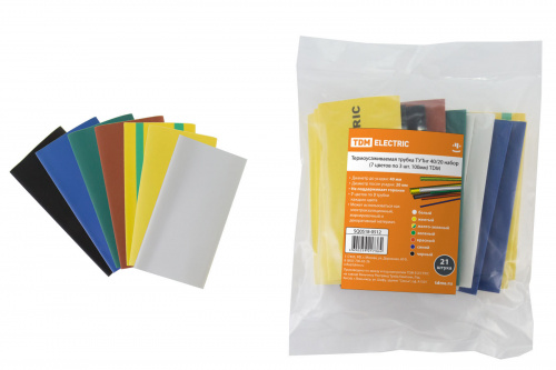 Трубка термоусаживаемая TDM ТУТнг 40/20 набор (7 цветов по 3 шт. 100мм) (1/10/70) (SQ0518-0512) Трубка термоусаживаемая TDM ТУТнг 40/20 набор (7 цветов по 3 шт. 100мм) (1/10/70) (SQ0518-0512)