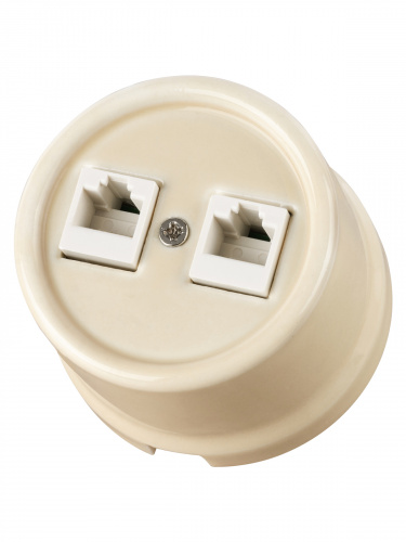 Розетка TDM двойная компьютерная RJ45 сл. кость «Болонь» (1/72) (SQ1820-0351) фото 6