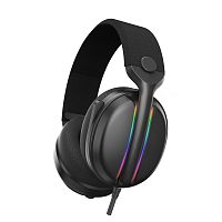 Игровая гарнитура RITMIX RH-645M 20-20000 Гц, 20 Ом, чувс.114дБ, микр. чувст. 38дБ, всенапр, каб.2м, рег.громк, RGB-подсв., USB, Чёрная (1/20) (80005782)