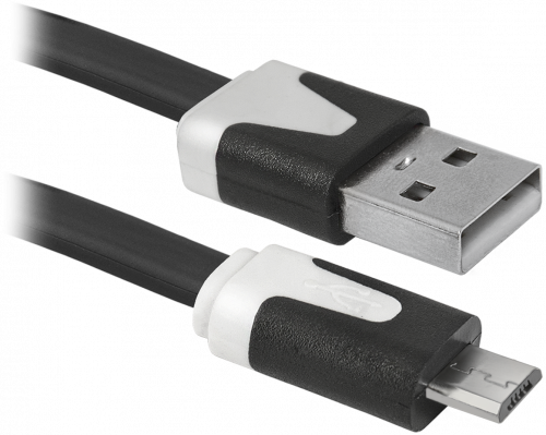 Кабель DEFENDER USB08-03P USB2.0, AM-MicroBM, 1м, черный (1/500) (87475) фото 2