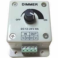 Ecola LED strip Dimmer 8A 96W 12V с винтовыми клеммами и ручкой для управления (1/100) (CDM08AESB)