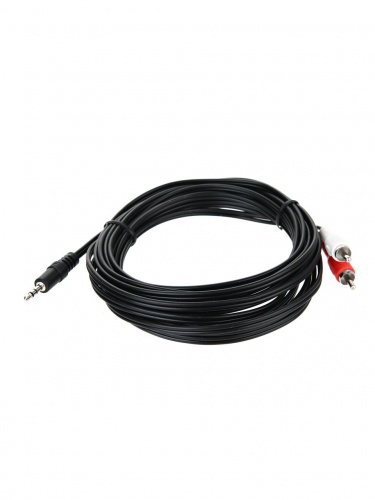 Кабель соединительный TELECOM 3.5 Jack (M) / 2xRCA (M), стерео, аудио, 5 м. (1/100) (TAV7183-5M) фото 2