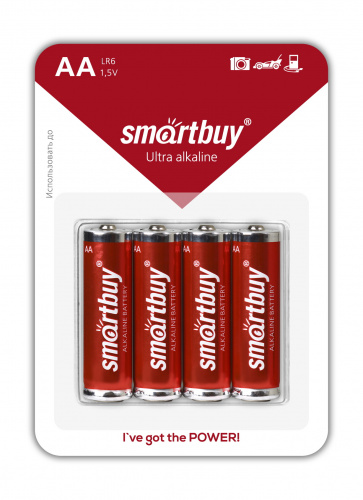 Элемент питания SMARTBUY  LR6  BL4   (48/480) 													 (SBBA-2A04B)