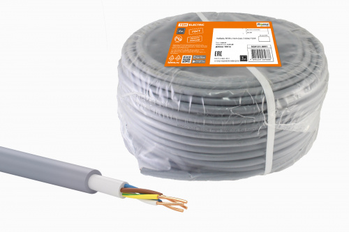 Кабель TDM NYM-J 4х4-0,66 (100м) (SQ0121-0091)