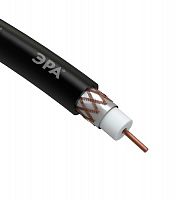 Кабель ЭРА коаксиальный RG-6U, 75 Ом, Cu/(оплётка Cu 64%), PE, цвет чёрный, бухта 100 м (6/96) (Б0044604)