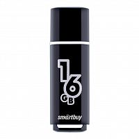 Флеш-накопитель USB  16GB  Smart Buy  Glossy  чёрный (SB16GBGS-K)