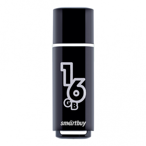 Флеш-накопитель USB  16GB  Smart Buy  Glossy  чёрный (SB16GBGS-K)