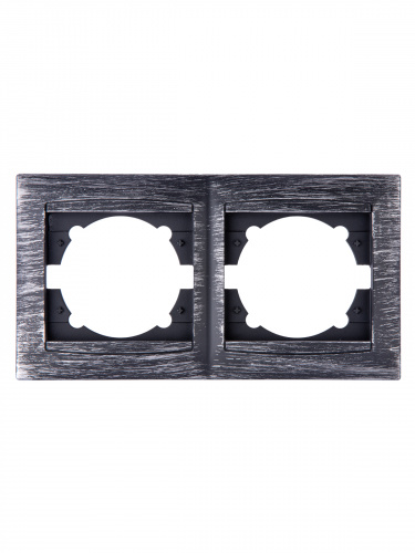 Рамка 2-х постовая горизонтальная старинное серебро с/у, "Лама" (1/20) TDM (SQ1815-0680) фото 4