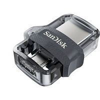 Флеш-накопитель USB 3.0  64GB  SanDisk  Ultra Android Dual Drive  OTG  чёрный (SDDD3-064G-G46)