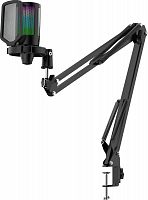 Игровой стрим микрофон DEFENDER Impulse GMC 650 USB, провод 1.7 м, RGB, стойка, черный(1/10) (64665)
