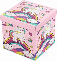 Короб для хранения DEFENDER HOME Unicorn с крышкой, PP, 30*30*30 см (1/13) (GS549)