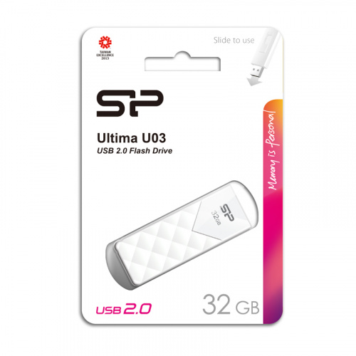Флеш-накопитель USB  32GB  Silicon Power  Ultima U03  белый (SP032GBUF2U03V1W) фото 8