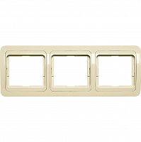 Рамка SMARTBUY 3-местная горизонтальная бежевая "Марс" (SBE-02i-00-FR-3) (1/200)
