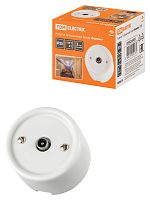 Розетка TDM TV оконечная белая «Болонь» (1/72) (SQ1820-0053)