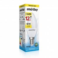 Лампа светодиодная SMARTBUY C37 12Вт 220V 3000K E14 (теплый свет) (10/100) (SBL-C37-12-30K-E14)