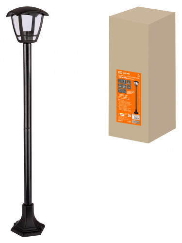 Светильник TDM садово-парковый "СИТИ" НТУ 07-60-002 У1 4-х гранник на стойке h=1120 мм черный (1/1) (SQ0330-1305)
