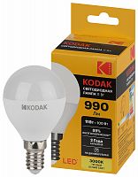 Лампа светодиодная KODAK P45-11W-830-E14 E14 / Е14 11Вт шар теплый белый свет (1/100) (Б0057617)