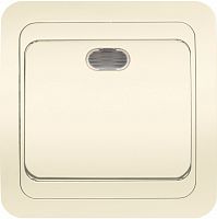 Выключатель SMARTBUY скрытая установка, 1-клавишный с индикатором 10А бежевый, керамика "Марс" (SBE-02i-10-SW1-1-c) (1/200)