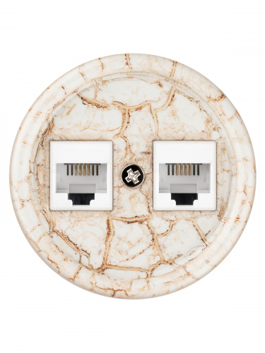 Розетка TDM двойная телефонная RJ11 мраморная «Болонь» (1/72) (SQ1820-0150) фото 5 Розетка TDM двойная телефонная RJ11 мраморная «Болонь» (1/72) (SQ1820-0150) фото 5